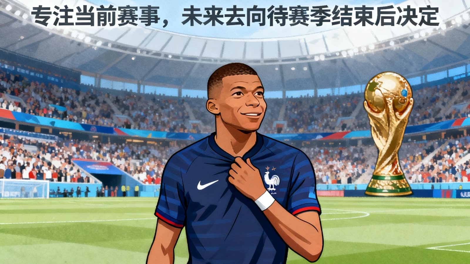 转会新闻：姆巴佩回应皇马传闻，表示专注世界杯，赛季末再议